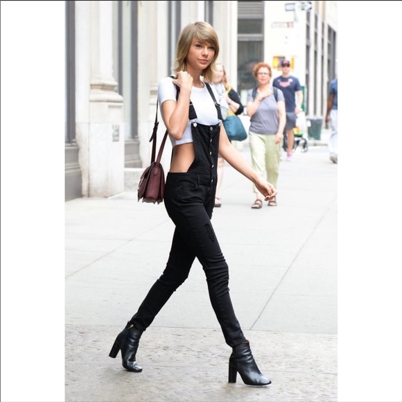 Tinseltown Denim Black Taylor Swift Overalls Jeans - Picture 4 of 5